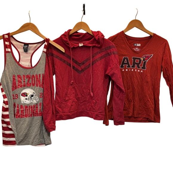 Arizona Cardinals NFL Team Apparel Sports Team Shirts Womens Size Small & Medium - Picture 1 of 2
